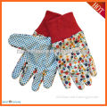 garden working gloves assorted floral print clute pattern PVC dots glove